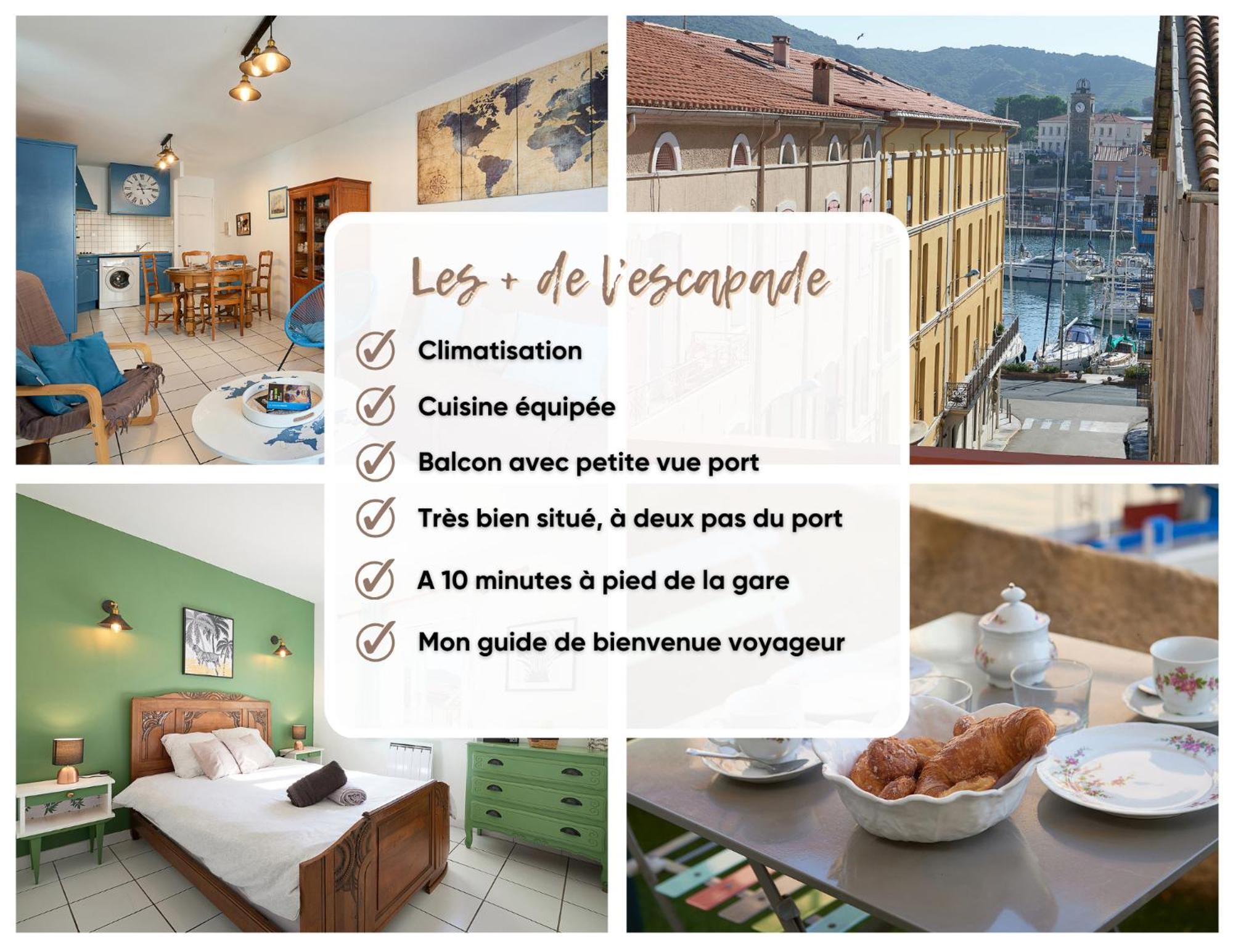 Apartamento L'Escapade, Port A 200M, Climatisation Et Balcon Port Vendres Exterior foto